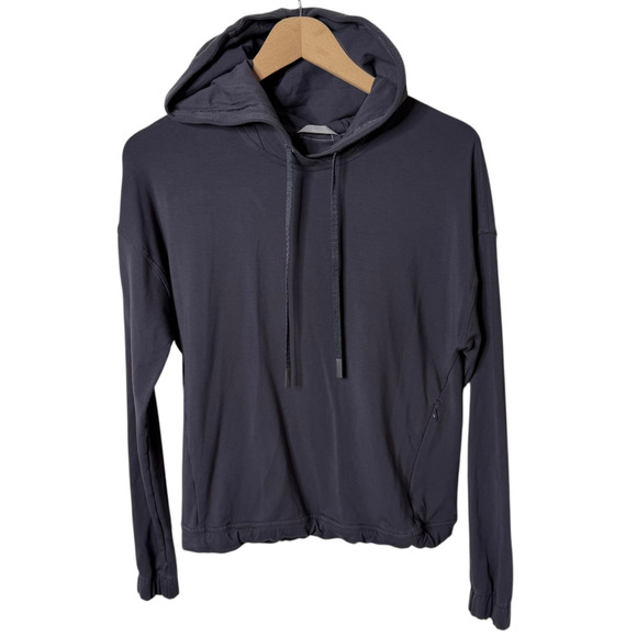Lululemon Twisted & Tucked Pullover Hoodie Sweatshirt Open Back Gray Size 6 - Picture 1 of 9